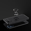 For OPPO Reno7 5G Metal Ring Holder 360 Degree Rotating TPU Phone Case(Blue)