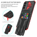 For Samsung Galaxy S22+ 5G Armor Card PC + TPU Phone Case(Red)