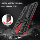 For Samsung Galaxy S22+ 5G Armor Card PC + TPU Phone Case(Red)