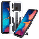 For Samsung Galaxy A20 / A30 All Inclusive Double-color TPU + PC Phone Case(Silver White)