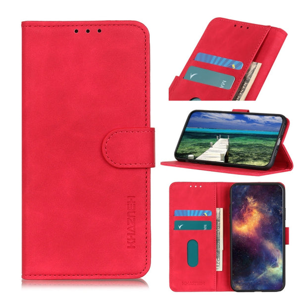 For Samsung Galaxy A03 Core KHAZNEH Retro Texture Horizontal Flip Leather Phone Case(Red)