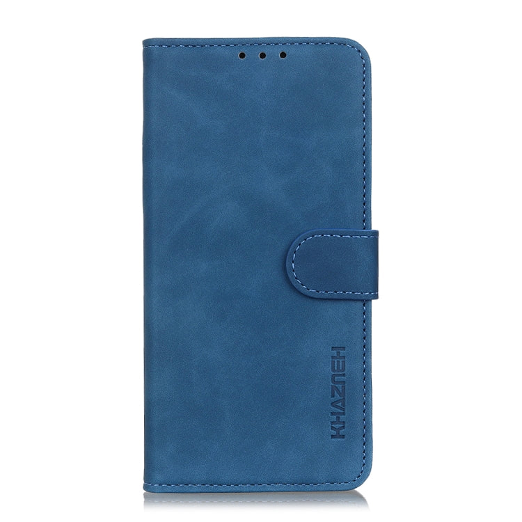 For Samsung Galaxy A03 Core KHAZNEH Retro Texture Horizontal Flip Leather Phone Case(Blue)