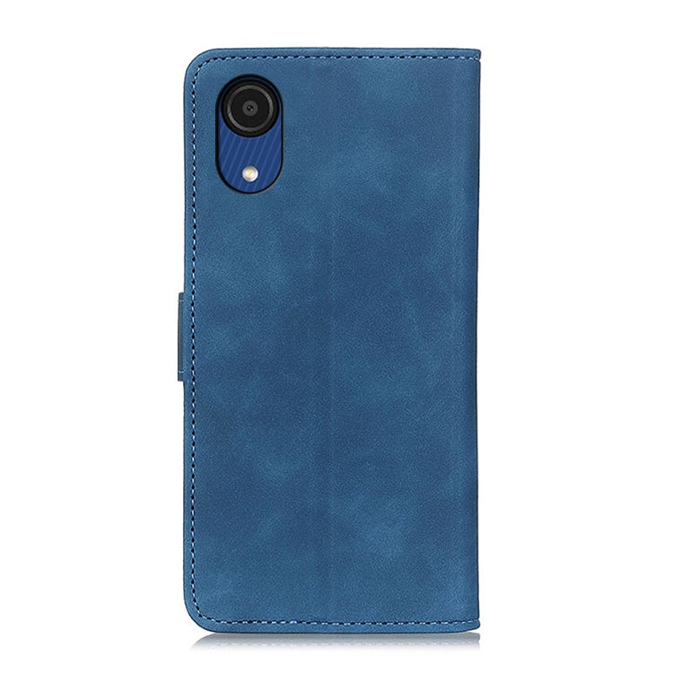 For Samsung Galaxy A03 Core KHAZNEH Retro Texture Horizontal Flip Leather Phone Case(Blue)