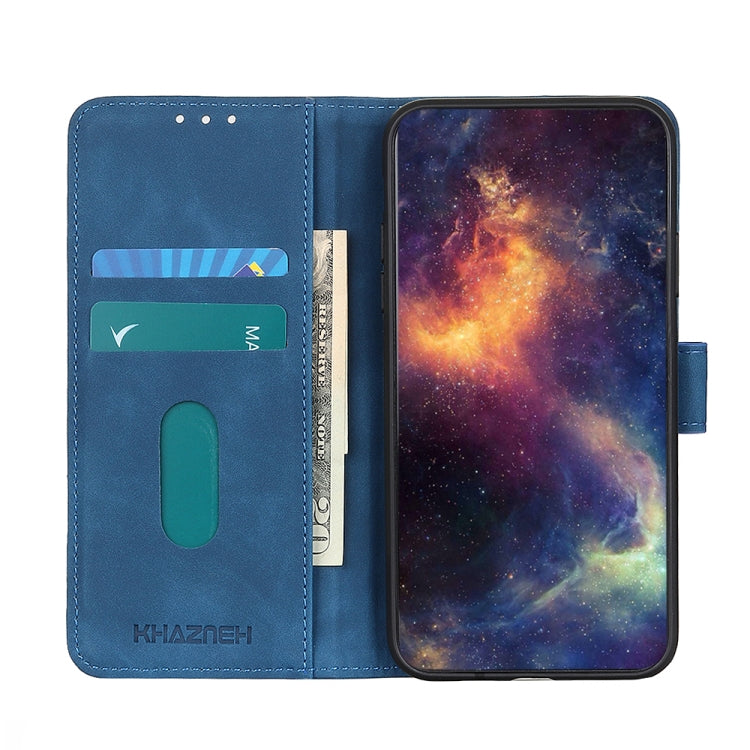 For Samsung Galaxy A03 Core KHAZNEH Retro Texture Horizontal Flip Leather Phone Case(Blue)
