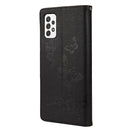 For Samsung Galaxy A33 5G Butterfly Embossed Horizontal Flip Leather Phone Case with Card Slot & Holder(Black)