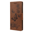 For Samsung Galaxy A53 5G Butterfly Embossed Horizontal Flip Leather Phone Case with Card Slot & Holder(Brown)