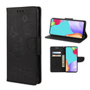For Samsung Galaxy A53 5G Butterfly Embossed Horizontal Flip Leather Phone Case with Card Slot & Holder(Black)