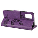 For Xiaomi Redmi Note 11 5G Butterfly Embossed Horizontal Flip Leather Phone Case with Card Slot & Holder(Purple)