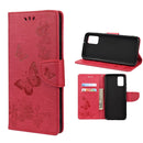 For Xiaomi Redmi Note 11 5G Butterfly Embossed Horizontal Flip Leather Phone Case with Card Slot & Holder(Red)