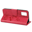 For Xiaomi Redmi Note 11 5G Butterfly Embossed Horizontal Flip Leather Phone Case with Card Slot & Holder(Red)