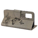For Xiaomi Redmi Note 11 5G Butterfly Embossed Horizontal Flip Leather Phone Case with Card Slot & Holder(Grey)