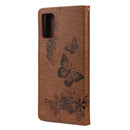 For Xiaomi Redmi Note 11 5G Butterfly Embossed Horizontal Flip Leather Phone Case with Card Slot & Holder(Brown)