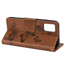 For Xiaomi Redmi Note 11 5G Butterfly Embossed Horizontal Flip Leather Phone Case with Card Slot & Holder(Brown)