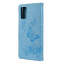 For Xiaomi Redmi Note 11 5G Butterfly Embossed Horizontal Flip Leather Phone Case with Card Slot & Holder(Blue)