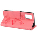 For Xiaomi Redmi Note 11 5G Butterfly Embossed Horizontal Flip Leather Phone Case with Card Slot & Holder(Pink)