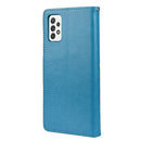 For Samsung Galaxy A33 5G Butterfly Flower Pattern Horizontal Flip Leather Phone Case with Card Slot & Holder(Blue)