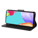 For Samsung Galaxy A33 5G Butterfly Flower Pattern Horizontal Flip Leather Phone Case with Card Slot & Holder(Black)