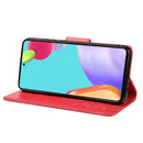 For Samsung Galaxy A33 5G Butterfly Flower Pattern Horizontal Flip Leather Phone Case with Card Slot & Holder(Red)