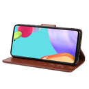 For Samsung Galaxy A33 5G Butterfly Flower Pattern Horizontal Flip Leather Phone Case with Card Slot & Holder(Brown)