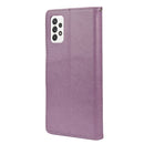 For Samsung Galaxy A33 5G Butterfly Flower Pattern Horizontal Flip Leather Phone Case with Card Slot & Holder(Light Purple)