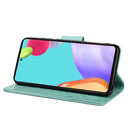 For Samsung Galaxy A53 5G Butterfly Flower Pattern Horizontal Flip Leather Phone Case with Card Slot & Holder(Green)
