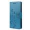 For Samsung Galaxy A53 5G Butterfly Flower Pattern Horizontal Flip Leather Phone Case with Card Slot & Holder(Blue)