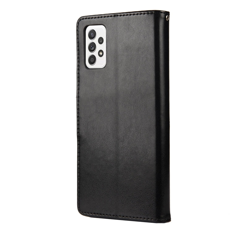 For Samsung Galaxy A53 5G Butterfly Flower Pattern Horizontal Flip Leather Phone Case with Card Slot & Holder(Black)