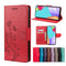 For Samsung Galaxy A53 5G Butterfly Flower Pattern Horizontal Flip Leather Phone Case with Card Slot & Holder(Red)
