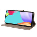 For Samsung Galaxy A53 5G Butterfly Flower Pattern Horizontal Flip Leather Phone Case with Card Slot & Holder(Grey)