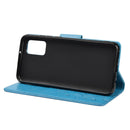 For Xiaomi Redmi Note 11 Pro Butterfly Flower Pattern Horizontal Flip Leather Phone Case with Card Slot & Holder(Blue)