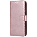 For LG G7 ThinQ Solid Color Horizontal Flip Protective Case with Holder & Card Slots & Wallet & Photo Frame & Lanyard(Rose Gold)
