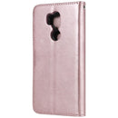 For LG G7 ThinQ Solid Color Horizontal Flip Protective Case with Holder & Card Slots & Wallet & Photo Frame & Lanyard(Rose Gold)