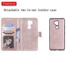 For LG G7 ThinQ Solid Color Horizontal Flip Protective Case with Holder & Card Slots & Wallet & Photo Frame & Lanyard(Rose Gold)
