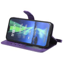 For Huawei Honor 8X Solid Color Horizontal Flip Protective Case with Holder & Card Slots & Wallet & Photo Frame & Lanyard(Purple)