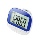 CR864 Multi-function LCD Large Screen 2D Pedometer with Back Buckle(Blue)