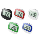 CR864 Multi-function LCD Large Screen 2D Pedometer with Back Buckle(Red)