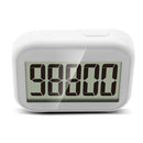 CR838 LCD Large Screen 3D Electronic Pedometer with Back Buckle(White)
