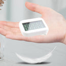 CR838 LCD Large Screen 3D Electronic Pedometer with Back Buckle(White)
