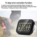 CR838 LCD Large Screen 3D Electronic Pedometer with Back Buckle(White)