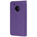 For Motorola Moto G5 Plus Solid Color Horizontal Flip Protective Case with Holder & Card Slots & Wallet & Photo Frame & Lanyard(Purple)