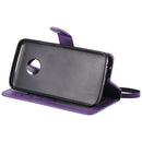 For Motorola Moto G5 Plus Solid Color Horizontal Flip Protective Case with Holder & Card Slots & Wallet & Photo Frame & Lanyard(Purple)