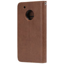 For Motorola Moto G5 Plus Solid Color Horizontal Flip Protective Case with Holder & Card Slots & Wallet & Photo Frame & Lanyard(Brown)