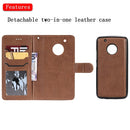 For Motorola Moto G5 Plus Solid Color Horizontal Flip Protective Case with Holder & Card Slots & Wallet & Photo Frame & Lanyard(Brown)