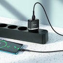 hoco N24 Victorious Single Port Type-C PD20W Charger + Type-C to Type-C Cable, EU Plug(Black)