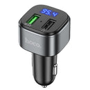 hoco E67 Fighter QC3.0 Car Bluetooth FM Transmitter(Black)