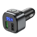 hoco E67 Fighter QC3.0 Car Bluetooth FM Transmitter(Black)