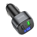 hoco E67 Fighter QC3.0 Car Bluetooth FM Transmitter(Black)