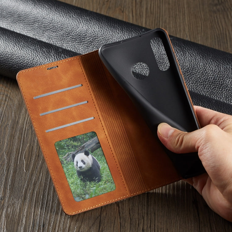 For Huawei P30 Lite Forwenw Dream Series Oil Edge Strong Magnetism Horizontal Flip Leather Case with Holder & Card Slots & Wallet & Photo Frame(Black)