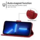 Leather Phone Case For iPhone 13 Pro(Red)