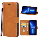 Leather Phone Case For iPhone 13 Pro(Brown)